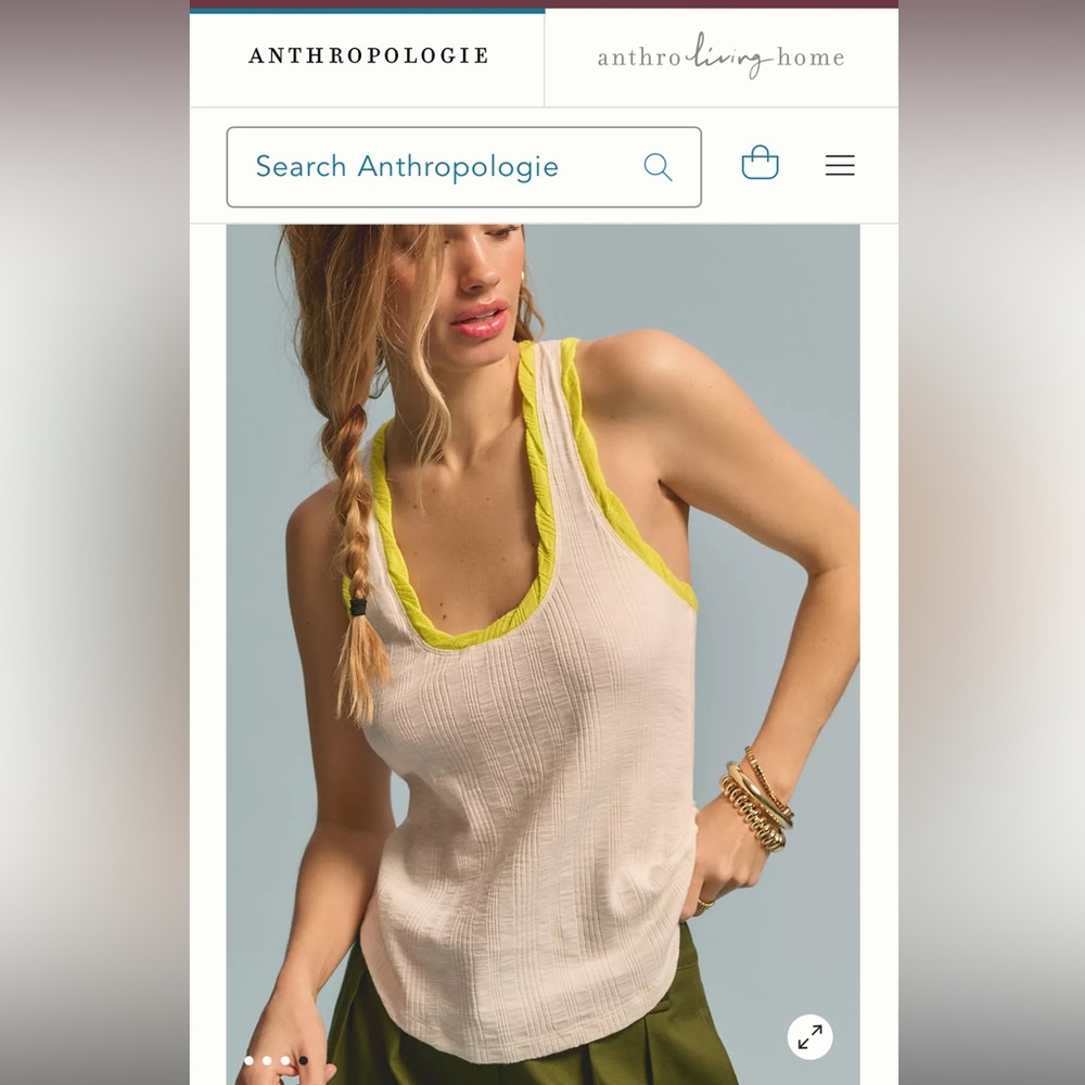 Anthropologie Pilcro Racerback Tank XL